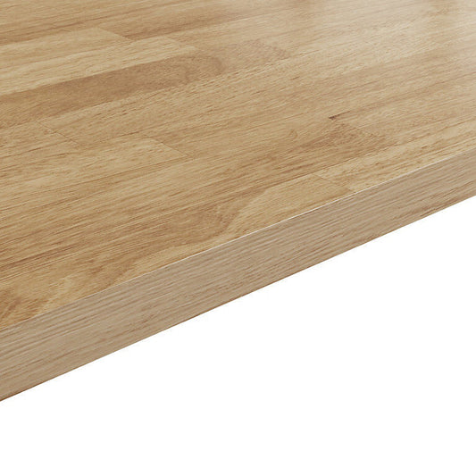 GoodHome 38mm Orin Satin Light Oak Veneered Chamfered Kitchen Worktop, (L)3000mm