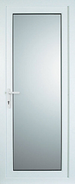 Glazed White Right-hand External Back Door Set, (H)2055mm (W)920mm