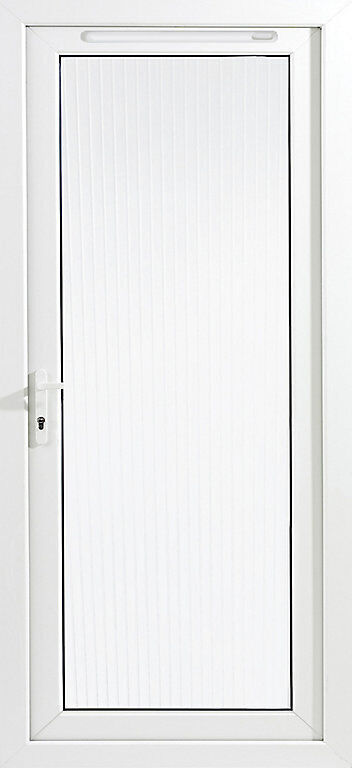 Unglazed White uPVC External Back Door, (H)2055mm (W)920mm