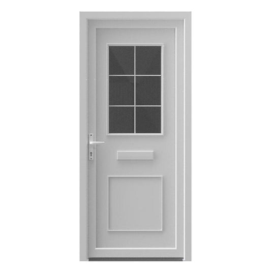 Fortia Mindil Clear Glazed White RH External Front Door Set, (H)2085mm (W)840mm