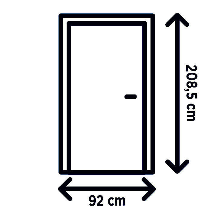 Fortia Mindil Clear Glazed White LH External Front Door Set, (H)2085mm (W)920mm