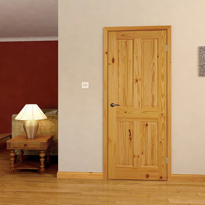 Fortia Knotty 4 panel Unglazed Victorian Internal Timber Door 2040mm x 826 mm