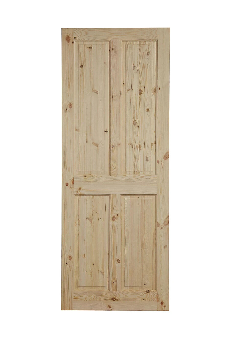 4 panel Unglazed Victorian Natural Pine Timber Door 1981 x 686 mm