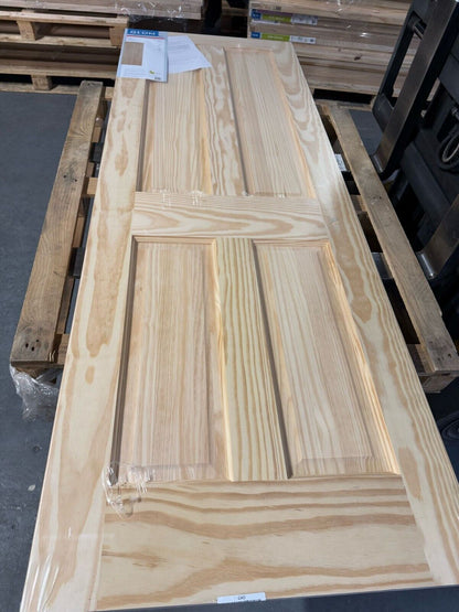 4 Panel Unglazed Victorian Natural Pine Timber Door 2040 x 726 x 40 mm